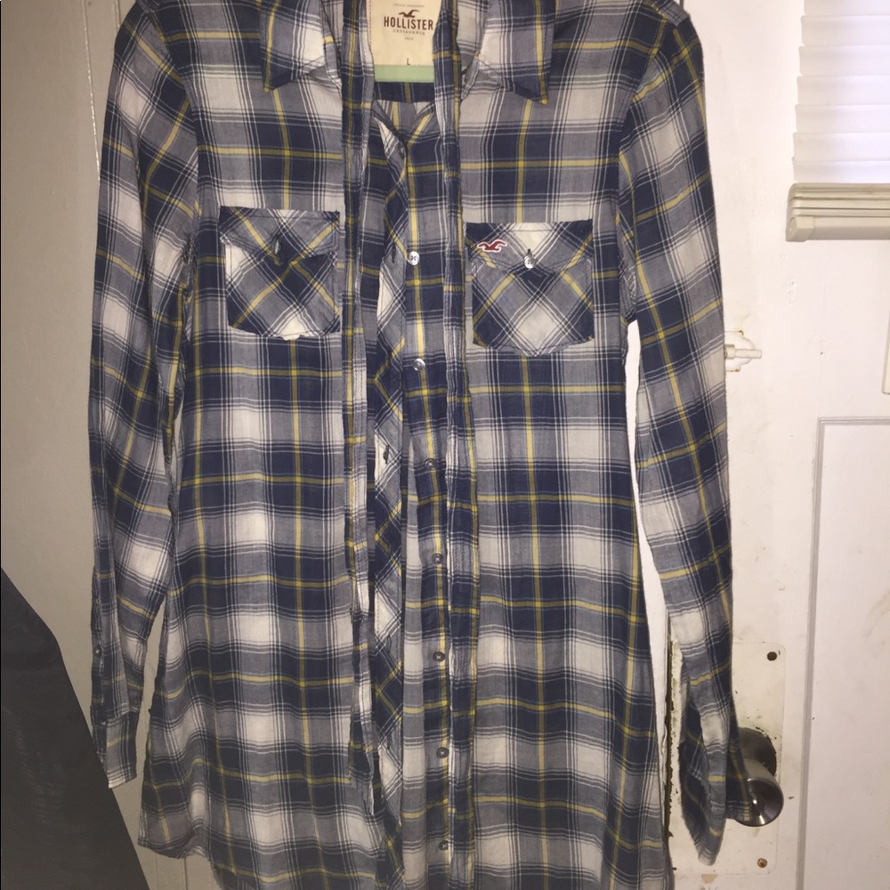 Plaid Hollister oversized longsleeve shirt